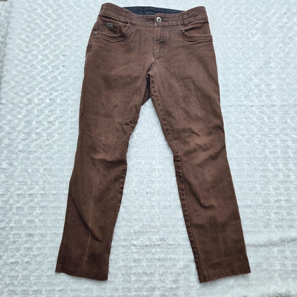 Kühl Pants the Law Jean Mens 33x32 Brown Chino Straight Leg Stretch